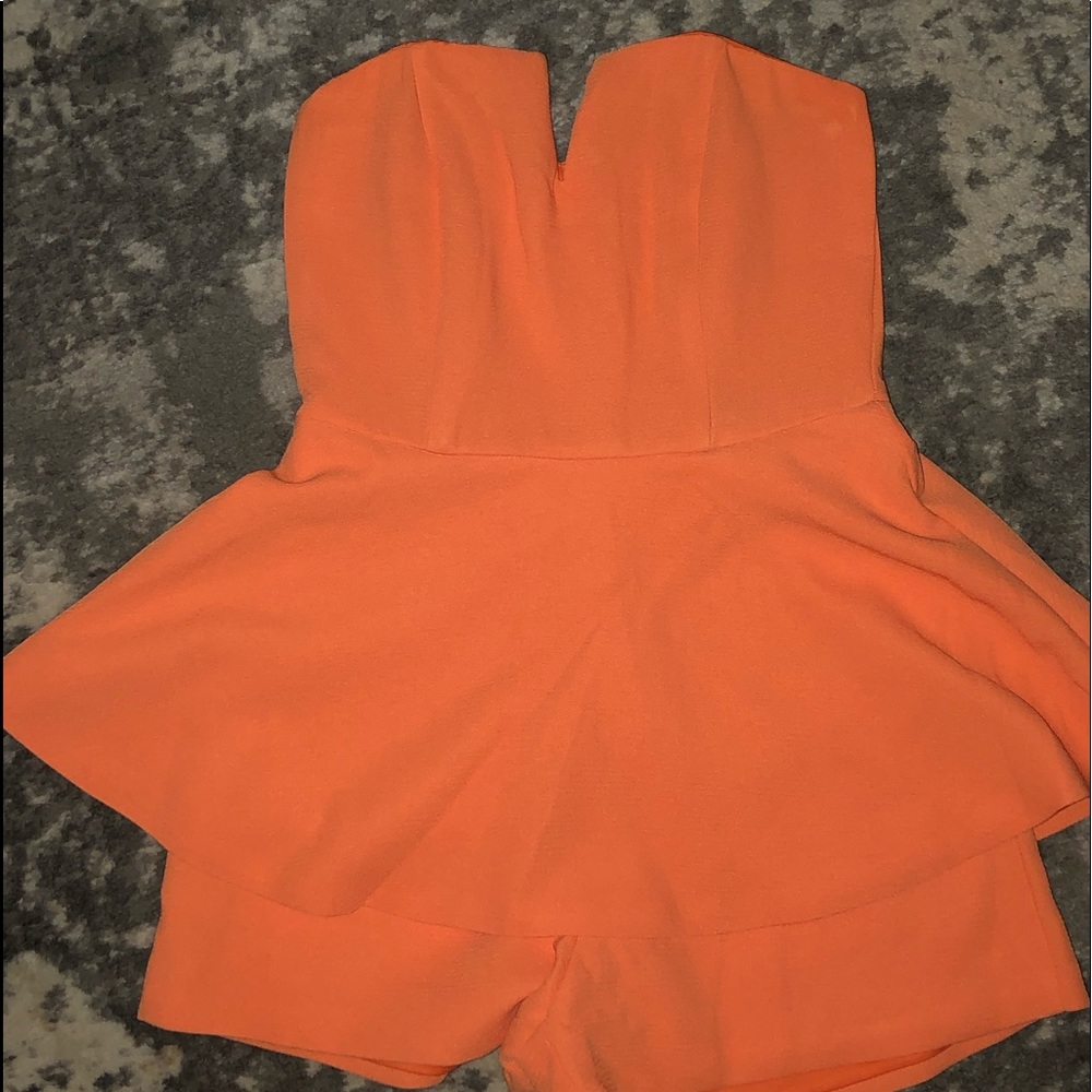 Pink Lily Strapless Romper